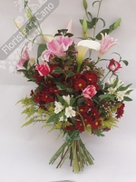 Ramo de flores con lilium, calas, rosas